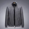Chaqueta informal de piel sintética 8XL para hombre, chaqueta de motociclista a la moda, abrigo Bomber bordado de cuero para motorista, abrigo de lana de Pu para invierno 2023