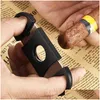 Cigar Accessories Plastic Stainless Steel Cutter Pocket Small Double Blades Scissors Black Tobacco Knife Smoking Tool Dbc Drop Deliv Dhte0