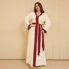 Etniska kläder plus storlek Casual Women Dresses Muslim Abaya Dress Fashion Long Sleeve Turkiet Kaftan Arab Dubai Islamic