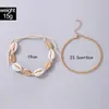 Anklets 2pcs/set 여름 껍질 로프 남성 남성 맨발 샌들 조절 가능한 보헤미안 쥬얼리 액세서리 21464