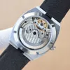 Herenhorloge Tourbillon Skelet wijzerplaat Lichtgevend Automatisch uurwerk Opwindbaar Blauw Leren band heren Polshorloge 42mm