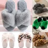 Pantoufles de luxe de styliste pour femmes, chaussures d'hiver en fausse fourrure, pantoufles chaudes et douces, pantoufles d'intérieur en peluche léopard à la mode pour la maison, 2023