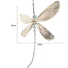 Dekorativa figurer som hänger glitterfantasi Dragonfly Crystal Suncatcher Wind Chime Pendant For Garden Wedding Car Decor