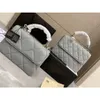 2023 bolsas femininas de luxo designer bolsa transversal preço de atacado bolsa de couro genuíno bolsa de ombro aba com diamante de treliça pequeno e grande