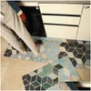 Bath Mats 45X75Cm Home Carpets Pvc Floor Rugs For Bedroom Living Room Kitchen Oilproof Pad Bathroom Entrance Waterproof Nonslip Mat Dhg2P