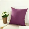 Pillow Case 18X18Inch Sofa Throw Pillowcase Pure Color Polyester White Er Cushion Blank Home Decor Gift Customize Dbc Drop Delivery Dhqbo