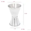 Bar Tools Double Sided Measuring Cup Cocktail Liquor Cups Stainless Steel Jigger Bartender Drink Mixer Dbc Drop Delivery Home Garden Dhlad