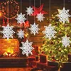 Juldekorationer 3D Artificial Snowflakes Paper Garland Festival Party Supplies For Home Wedding Birthday V1T7