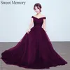 Feestjurken op maat gemaakte marine royal blauw paarse prom lilac tule elegante vrouwen prinses veter bruiloft jurken lange jurken