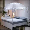 Rodada de rede de mosquitos feita para adts threedoor Canopy Reding Princess Bed Zipper estudantes Mesh tenda VT0149 Drop Delivery Home Garden Te Dh04r