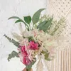 Dekorativa blommor hem dekoration parti levererar blommor arrangemang konstgjorda hortensia faux växt gräs livtro pampass