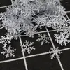 クリスマスの装飾300pcs/lot人工雪の雪だるま紙切りの木の飾りのためのホームパーティーの結婚式の装飾