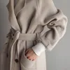 Misto lana da donna Inverno Beige Miscela elegante Donna Moda coreana Cappotti lunghi Vintage minimalista e soprabito Cammello Capispalla oversize 516F 230106