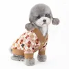 Hundkläder vinter cardigan tröja katt valp husdjur kappa outfit Yorkshire pomeranian kläder shih tzu poodle bichon schnauzer kläder