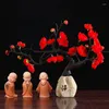 Dekorativa blommor Creative Plum Bossom Chinese Ornament Home Decoration Craft Living Room Study Wine Cabinet sovrum