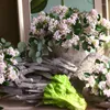 Decorative Flowers 2023 5 Pcs Christmas Decoration Gift Lilac Artificial Flower Craft Bouquet Vase Birth Party Wedding Home Garden