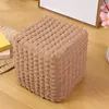 Chair Covers Elastic Ottoman Cover Square Soft Removable Foot Rest Stool Polyester For Office Home Bedroom Dining Room