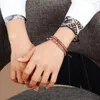 Braccialetti di fascino Simpatico involucro di pietra per le donne Cavo di tormalina rosa Braccialetto vegano Braccialetto 4mm Perline Braclet Regali di gioielli di Natale