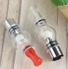 3 pçs globo de vidro atomizador tanque de vidro pyrex com bobina de cera de cerâmica vaporizador seco clearomizer cera de vidro atomizador para 510 ego t evod ugo v2 ugo v bateria de vapor