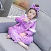 Pyjamas Autumn Girls Cute Sets Winter Little Girl Coral Fleece Homewear Baby Flanell Long Sleeve Princess Kids Outfits 230106