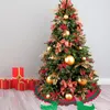 زينة عيد الميلاد 120 سم جميلة تنورة شجرة حمراء جولة قزم القدم حصيرة حصيرة حماية الأرضية لديكور منزل الحفل عيد الميلاد