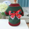 Dog Apparel 1Pc Winter Happy Christmas Sweater Small Clothes Puppy For Pet Knitting Crochet Cloth