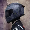 Motorradhelme Full Face Motorrad Dual Shield mit herausnehmbarem waschbarem Innenfutter Racing Moto Helm 0105
