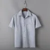 Chemises décontractées pour hommes Haute qualité Hommes à manches courtes Chemise en lin de coton Style chinois Tops traditionnels Vêtements de loisirs Plus Taille