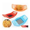 Fruitgroentegereedschap roestvrijstalen aardappelsnijder Fritelijke fry snijders plastic slicer chopper keuken kookgereedschap chip dbc druppel d dho9q