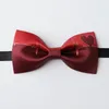 Bow Ties Men's Male Original Wedding Groom Groomsman Annual Meeting Heartbeat Heart Love Red Gradient Texture Tie