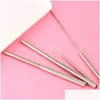 Drinking Straws Collapsible Metal St Set Outdoor Portable Reusable With Brush Stainless Steel Foldable Sts Bar Kitchen Tool Drop Del Dhte5