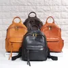 School Bags Nesitu High Quality Coffee Yellow Orange Black Genuine Leather Women's Backpack Cowhide Girl Female Shoulder Bag Lady M9898 230106