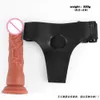 Sex Toy Dildos Leather pants style wearing penis Double layer soft silicone Full simulation adult