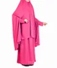 Vêtements ethniques Khimar Hijab Robe Femmes Prière Vêtement Musulman Hauts À Capuche Et Jupe Ramadan Longue Robe Caftan Marocain Abayas Islamique