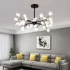 Lustres Nordic Design luciole lustre pour fille chambre fleur suspension salon blanc/fumée gris/clair acrylique éclairage