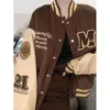 Vestes pour hommes Collège Varsity Veste Hommes Bomber Dames Manteau Surdimensionné Couple Lettre Broderie Tops Adolescent Baseball Uniformes Côte Manches