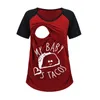 Maternity Tops Tee Summer Short Sleeve T shirt For Breastfeeding Pregnancy Cute Printed V Neck Ladies Folds Top Clothes 230106