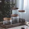 저장 병 일본식 유리 탱크 부엌 음식 곡물 커피 콩 차 밀봉 된 집 투명