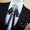 Pajaritas Corbata para hombres 2023 Vintage Bowtie Pajaritas Diamante Accesorios de boda Mariposa Cravate Pour Homme