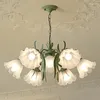 Pendant Lamps French Pastoral Living Room Chandelier Modern Creative Orchid Of The Valley Glass Retro Dining Bedroom Lighting