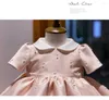 Robes de fille arrivée anniversaire soirée fête infantile grand nœud robe pour filles mariage Satin princesse bébé