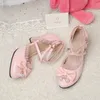 Sneakers yqbtdl kegel hoge hakken prinsesschoenen grote meid sandalen boog kinderen zomer mode zoet 8 10 12 14 jaar oud 230106