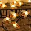 Strängar LED Solar Bee String Lights Outdoor Power LEDs Waterproof Decors Lamp Garden Christmas Holiday Decor