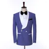 Мужские костюмы 2023 Стиль бренда, мужской, цветочный рисунок, Slim Fit, Groom Tuxedo 3 Piece Custome Prom Blazer Terno Masculino Homm