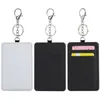 Party Favor Sublimation Card Holder PU Leather Blank Credit Cards Bag Case Heat Transfer Print DIY Holders With Keychain GG01