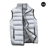 Men's Vests Casual Vest Jacket Thickened Sleeveless Cotton Padded Warm Anti - Static Breathable Coat For Autumn Winter Red Blue Black1