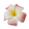 Fiori decorativi 10pcs Wommen Simulazione artificiale hawaiana Plumeria Forcine Decorazioni Summer Beach Fiore Fermagli per capelli per matrimonio