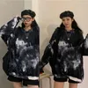 Women's Hoodies Sweatshirt Harajuku Long Sleeve Crewneck Sweatshirt Hip Hop Gradient Printed Oversized Tunic Tops Loose Pullovers Tee 230105