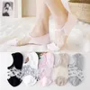 Chaussettes femme 2/3/4/5 paires cheville transparente Invisible été sans spectacle dentelle maille antidérapante demi-mince