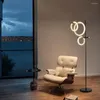 Floor Lamps Nordic Creative Magnetic Force Detachable Round Ring Led Lamp Living Room Home Decor Standing Light Bedroom Bedside